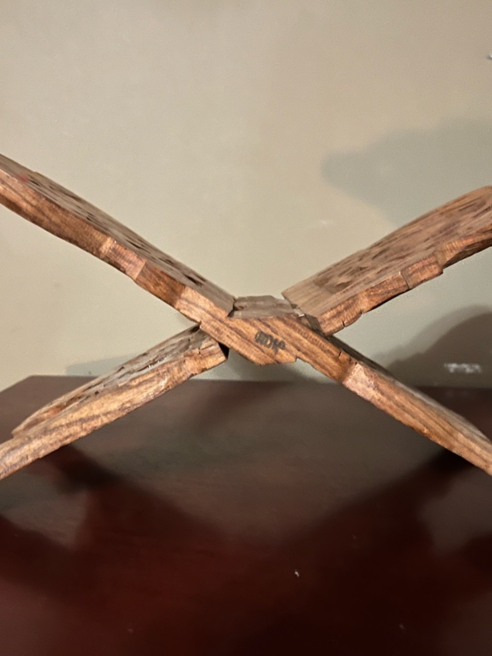Vintage hand-carved, folding wooden book - Picture 2 of 3